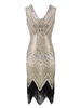 Faschingskostüm 20er Jahre Kleid Charleston Kleid für Damen Polyester Vintage Kleid Karneval Kostüm