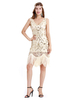 Faschingskostüm 20er Jahre Kleid Charleston Kleid für Damen Polyester Vintage Kleid Karneval Kostüm