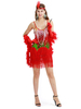 Faschingskostüm 20er Jahre Kleid Charleston Kleid für Damen Polyester Vintage Kleid Karneval Kostüm