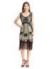 Faschingskostüm 20er Jahre Kleid Charleston Kleid Polyester mit Fransen Vintage Kleid Karneval Kostüm