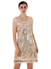 Faschingskostüm 20er Jahre Kleid Charleston Kleid Polyester mit Pailletten Vintage Kleid Karneval Kostüm