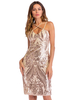 Faschingskostüm 20er Jahre Kleid Charleston Kleid Polyester mit Pailletten Vintage Kleid Karneval Kostüm