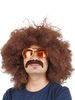 Faschingskostüm Afro American Perücke Wild Curl Up Brown Karneval Kostüm Perücke
