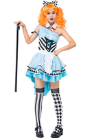 Faschingskostüm Alice im Wunderland Kostüme Color Block Tiered Tüll Alice im Wunderland Karneval Kostüme Karneval Kostüm