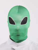 Faschingskostüm Alien Zentai Haube in Grün