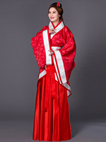Faschingskostüm Altes chinesisches Kostüm Hanfu Traditionelle Tang-Dynastie Princess Queen Red Outfit Karneval Kostüm Karneval Kostüm