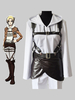 Faschingskostüm Angriff auf Titan Levi Rivaille Cosplay Kostüm Set Kammwolle Japanischer Anime von Attack Titan Hemd&Oberteil&Mini Kleid&Hose Karneval Kostüm