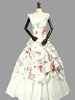 Faschingskostüm Aprikose Retro Kostüme Frauen Blumendruck Marie Antoinette Kostüm Satin Kleid Vintage 18. Jahrhundert Kostüm Karneval Kostüm