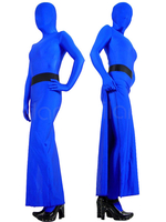 Faschingskostüm Attraktiver Damen Zentai aus Elastan in Schwarz und Königsblau