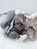 Faschingskostüm Baby Bunny Kostüm Karneval Grau Tier Kleinkind Flanell Overalls Karneval Kostüm Karneval Kostüm