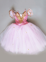 Faschingskostüm Ballett Kleid Tutu Mädchen bestickt Ballerina Kleider Rosa Ballett Tanz Kostüm Karneval Kostüm