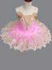 Faschingskostüm Balletttanz Kostüm rosa Spitze bestickte Perlen Tutu Ballerina Kleid Karneval Kostüm