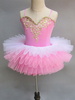 Faschingskostüm Balletttanz Kostüm Rosa Tutu Kleid Straps Bestickte Ballerina Kleider Karneval Kostüm