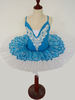 Faschingskostüm Balletttanzkleid Blaue Spitze Plissee Applique Tutu Ballerina Kostüm Karneval Kostüm