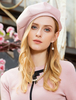 Faschingskostüm Barett Hut Retro Frauen Rosa Vintage Kopfschmuck Karneval Kostüm
