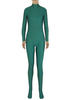 Faschingskostüm Basil Green Zentai schlank Fit Spandex Jumpsuit für Frauen