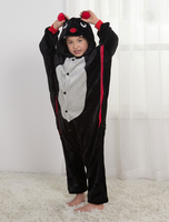Faschingskostüm Bat Onesie Kigurumi schwarz Flanell Winter Overall Faschingskostüm für Kinder