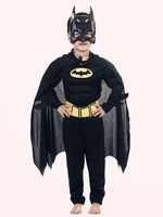 Faschingskostüm Batman Kostüm 2021 Karneval KInd Schwarz Jumpsuits 4 Stück Karneval Kostüm Karneval Kostüm
