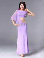 Faschingskostüm BauchTanz 2021 von Bauchtänzerin mit Kleid Polyester Set für Damen Performance Karneval Kostüm