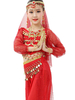 Faschingskostüm Bauchtanz Kostüm Kinder rot Chiffon Langarm Indische Bollywood Tanz Kostüme Karneval Kostüm