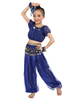 Faschingskostüm Bauchtanz Kostüm Königsblau Kinder Chiffon Kurzarm Indische Bollywood Tanz Kostüme Karneval Kostüm
