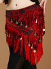 Faschingskostüm Bauchtanz Kostüm Rose rot Polyester Bollywood Tanz Hip Schal für Frauen