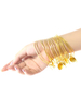 Faschingskostüm Bauchtanz Kostüme Armband Blond Metallic Geprägte Damen Performance Kostüm Accessoire Karneval Kostüm