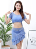 Faschingskostüm Bauchtanz Kostüme Baby Blue Ruffle Unregelmäßige Bauchtanz Wear für Frauen Karneval Kostüm Karneval Kostüm