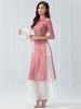 Faschingskostüm Bauchtanz Kostüme Cheongsam Kragen Stehkragen Cameo Pink Bauchtänzerin Set Tüll Bauchtanz Wear für Frauen Karneval Kostüm