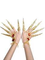 Faschingskostüm Bauchtanz mit Farbblock und Hellgolden Performance von Bauchtänzerin Metall für Damen mit Armreif Karneval Kostüm