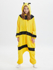 Faschingskostüm Bee Kigurumi Onesie Pyjama Kinder Flanell Gelb Mit Kapuze Langarm Overall Unisex Tier Nachtwäsche Karneval Kostüm