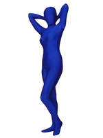 Faschingskostüm Bequemer Unisex Zentai aus Elastan in Königsblau