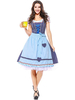 Faschingskostüm Bier Mädchen Kostüm Blue Ribbon Bow Kleid Baumwolle Bier Mädchen Urlaub Kostüme Oktoberfest Kostüme Karneval Kostüm