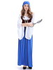 Faschingskostüm Bier Mädchen Kostüm Karneval Kostüm Oktoberfest Blau Frauen Mädchen Maxi Kleider Outfit Karneval Kostüm