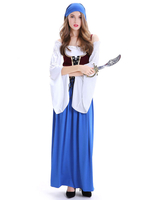 Faschingskostüm Bier Mädchen Kostüm Karneval Kostüm Oktoberfest Blau Frauen Mädchen Maxi Kleider Outfit Karneval Kostüm