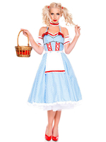 Faschingskostüm Bier Mädchen Kostüm Vichy Plaid Bow 4 Stück Baby Blue Oktoberfest Kostüme Karneval Kostüm Karneval Kostüm