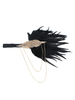 Faschingskostüm Black Flapper Stirnband The Great Gatsby 1920er Jahre Mode Kostüm Feder Kopfbedeckungen Frauen Vintage Kostüm Zubehör Karneval Kostüm
