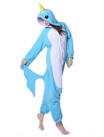 Faschingskostüm Blau Kigurumi Pajama 2021 Narwhal Flannel Erwachsene Karneval Kostüm Overall Karneval Kostüm