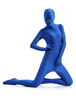 Faschingskostüm Blau Lycra Spandex Zentai-Anzug für Frauen