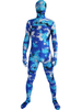 Faschingskostüm Blaue Camouflage Lycra Zentai-Anzug