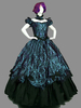 Faschingskostüm Blaue Retro-Kostüme Marie Antoinette Kostüm im viktorianischen Stil Set Maskerade Ballkleid