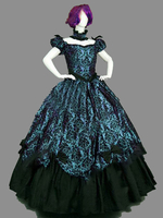 Faschingskostüm Blaue Retro-Kostüme Marie Antoinette Kostüm im viktorianischen Stil Set Maskerade Ballkleid