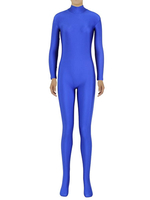 Faschingskostüm Blaue Zentai Spandex Jumpsuit für Frauen gestalten
