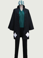 Faschingskostüm Bleach Cosplay Kisuke Urahara Kostüm 2021 Japanischer Anime Schwarz Karneval Kostüm Cosplay Set Karneval Kostüm