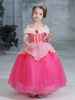 Faschingskostüm Blumenmädchenkleider Entworfener Ausschnitt Organza Ärmellos Knöchellang Prinzessin Silhouette Applique Kids Social Party Dresses Karneval Kostüm