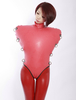 Faschingskostüm Bodysuit aus Latex in Rot