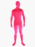 Faschingskostüm Bodysuit aus Samt in Rosarot
