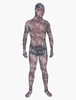 Faschingskostüm Bodysuit mit Leopardenmuster