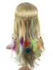 Faschingskostüm Boho Headpieces Pfauenfedern geflochten Hippie Stirnband Sommer Strand Frauen Haarschmuck Karneval Kostüm Karneval Kostüm