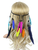 Faschingskostüm Boho Headpieces Sommer Strand geflochten Hippie Stirnband Frauen Federn Haarschmuck Karneval Kostüm Karneval Kostüm